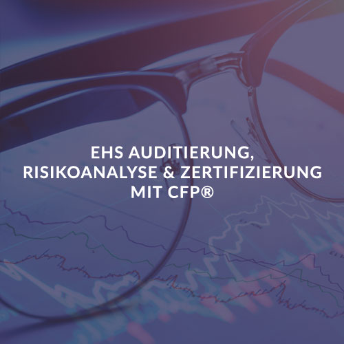 EHS AUDITIERUNG, RISIKOANALYSE UND ZERTIFIZIERUNG MIT cfp ®